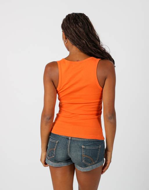 Vintage Unbranded S woven vest in orange, 2 of 4