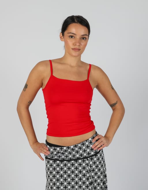 Vintage Unbranded S woven vest in red