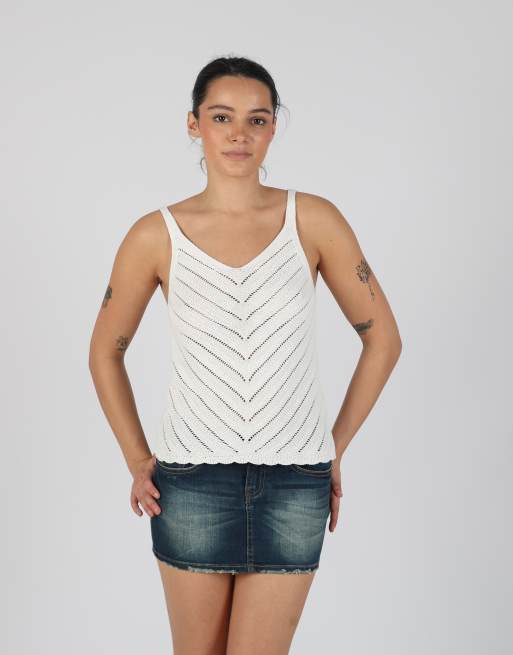 Vintage Unbranded S woven vest in white