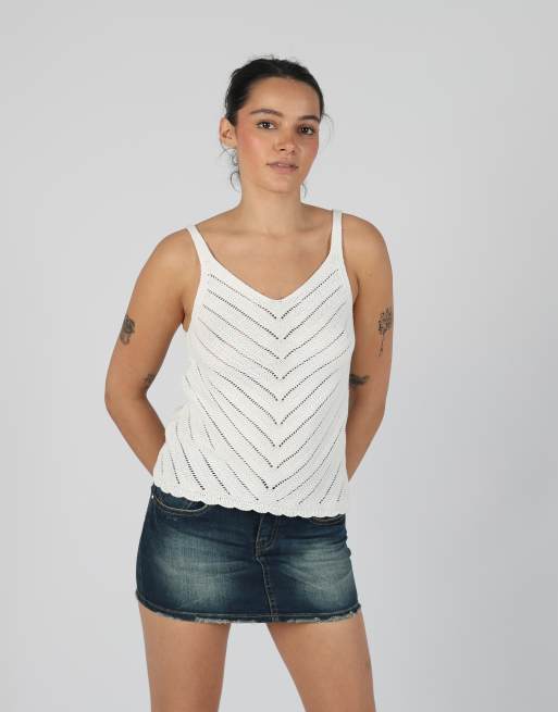 Vintage Unbranded S woven vest in white, 3 of 4