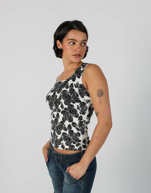 Vintage Unbranded S woven vest in white, 3 of 4