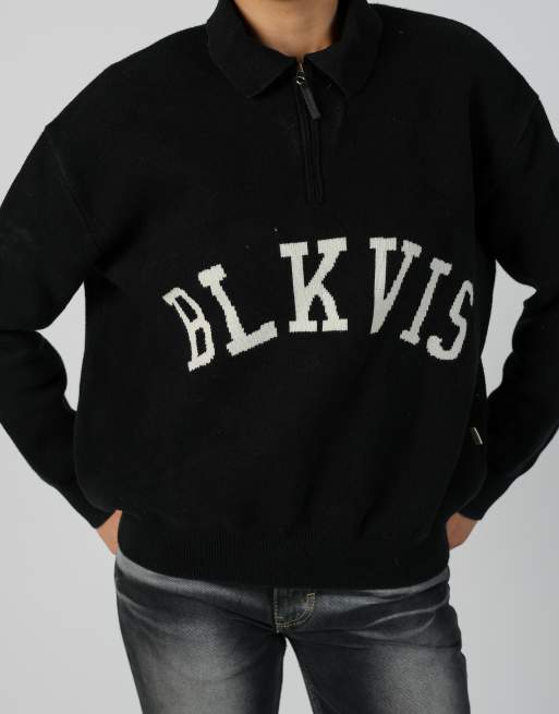 Vintage Unbranded XL knitted jumper in black, 4 of 4