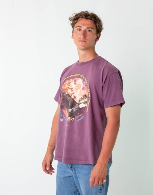 Vintage Unbranded XL Oversized Single Stitch T-Shirt Anvil Jesues Purple, 2 of 4