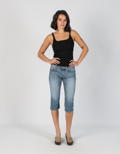 Vintage Unbranded XS 3/4 jeans in light blue