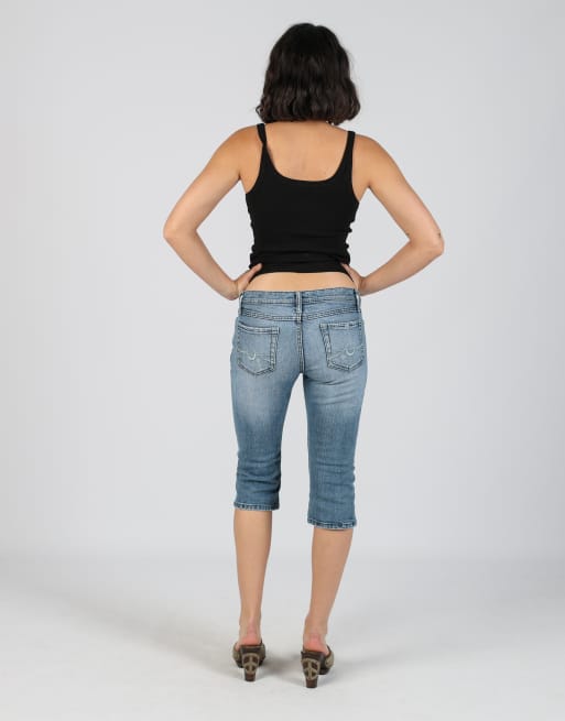 Vintage Unbranded XS 3/4 jeans in light blue, 3 of 4