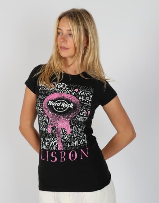 Vintage Unbranded XS baby tee in black, 3 of 4