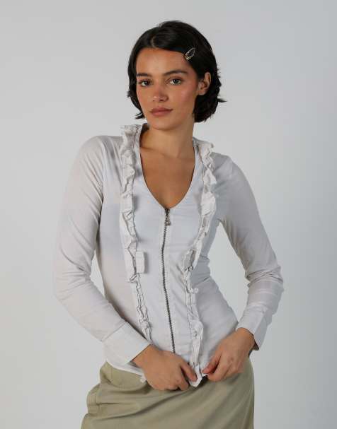 Vintage Unbranded XS blouse in white - view 1