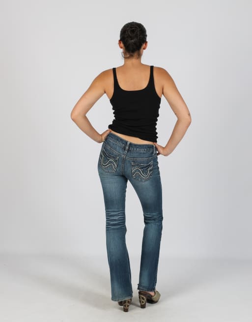 Vintage Unbranded XS bootcut jeans in blue, 3 of 4