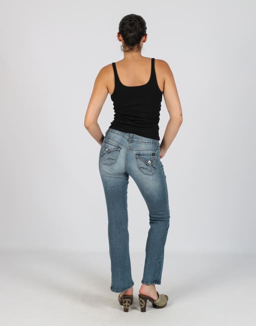 Vintage Unbranded XS bootcut jeans in blue, 3 of 4