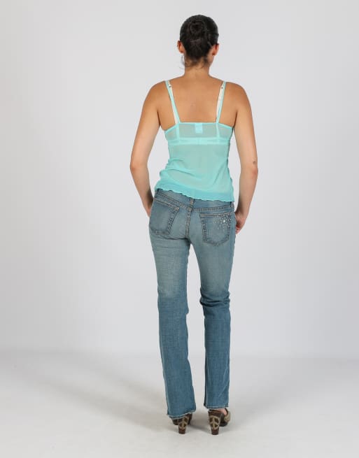 Vintage Unbranded XS bootcut jeans in blue, 3 of 4