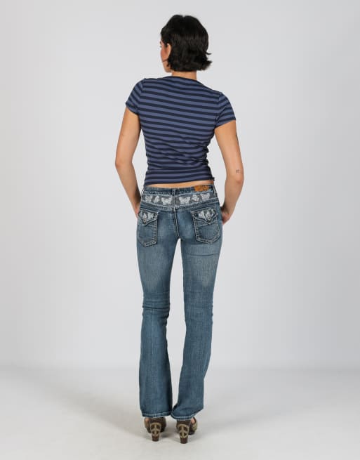 Vintage Unbranded XS bootcut jeans in blue, 3 of 4