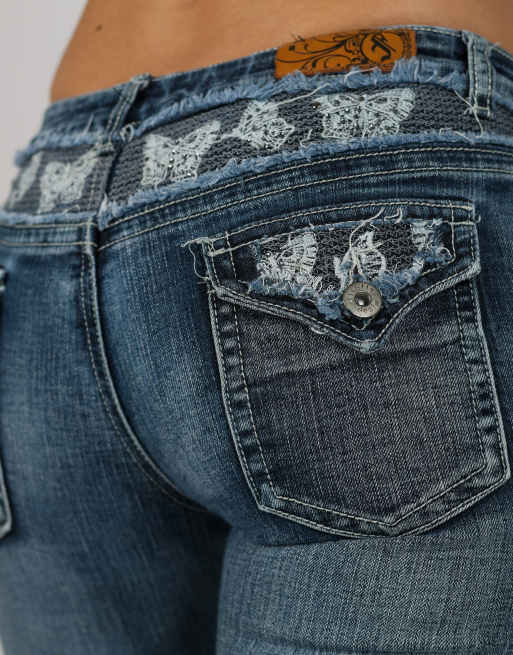 Vintage Unbranded XS bootcut jeans in blue, 4 of 4