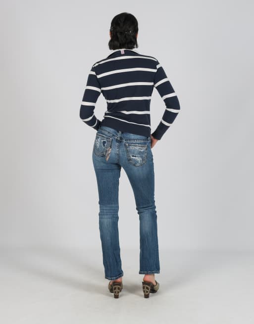 Vintage Unbranded XS bootcut jeans in blue, 3 of 4