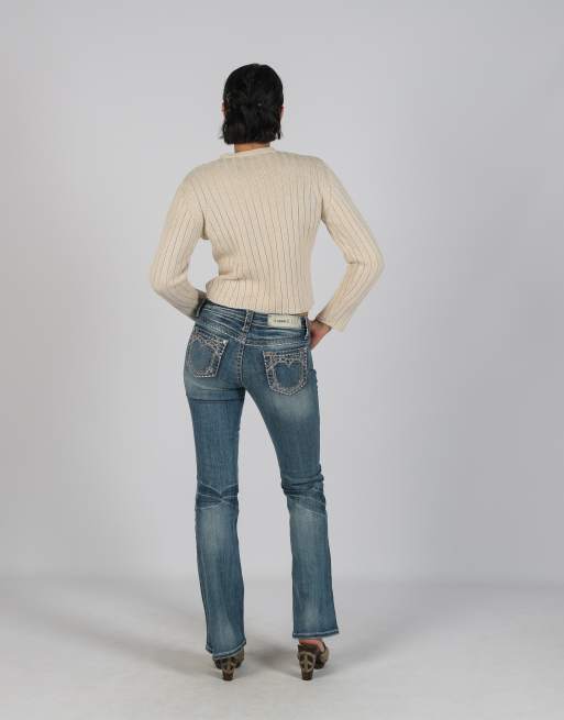 Vintage Unbranded XS bootcut jeans in blue, 3 of 4