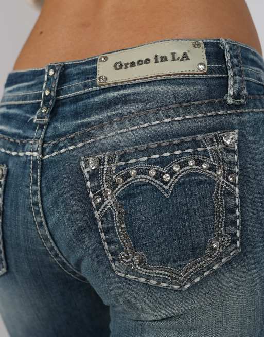 Vintage Unbranded XS bootcut jeans in blue, 4 of 4