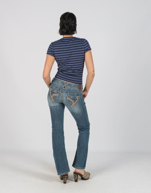 Vintage Unbranded XS bootcut jeans in blue, 3 of 4