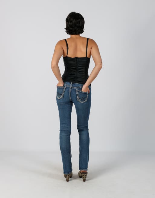Vintage Unbranded XS bootcut jeans in blue, 3 of 4