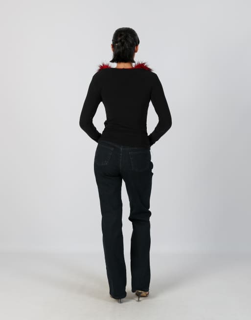 Vintage Unbranded XS bootcut jeans in blue, 3 of 4