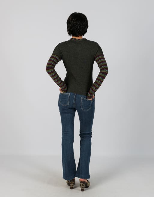 Vintage Unbranded XS bootcut jeans in blue, 3 of 4