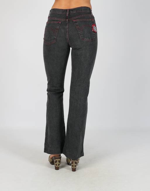 Vintage Unbranded XS bootcut jeans in charcoal grey, 4 of 4