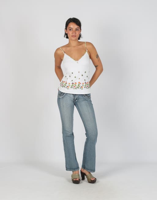 Vintage Unbranded XS bootcut jeans in light blue, 1 of 4