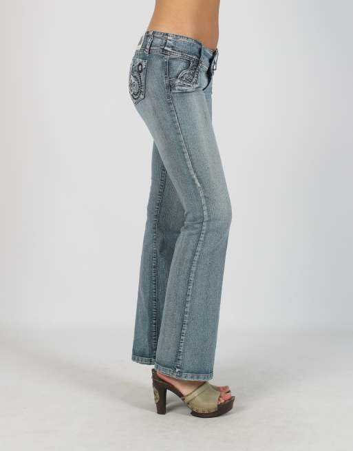 Vintage Unbranded XS bootcut jeans in light blue, 2 of 4