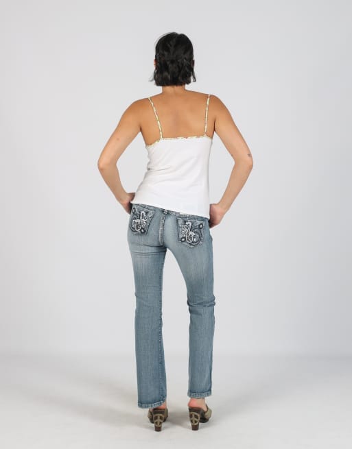 Vintage Unbranded XS bootcut jeans in light blue, 3 of 4