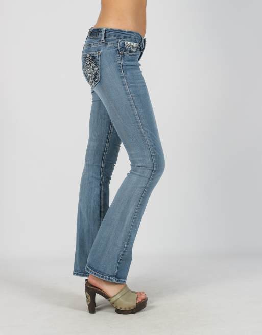 Vintage Unbranded XS bootcut jeans in light blue, 2 of 4