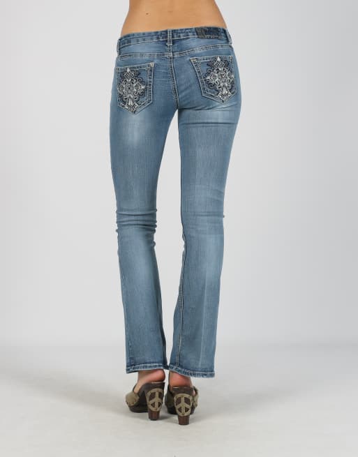 Vintage Unbranded XS bootcut jeans in light blue, 4 of 4