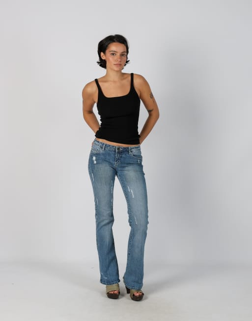 Vintage Unbranded XS bootcut jeans in light blue, 1 of 4