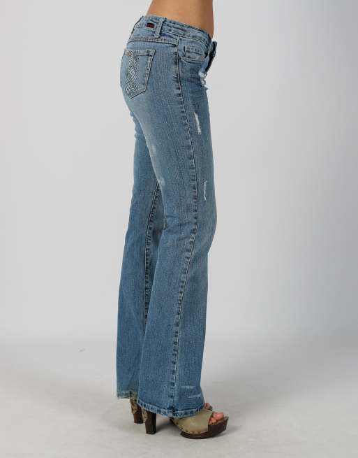 Vintage Unbranded XS bootcut jeans in light blue, 2 of 4
