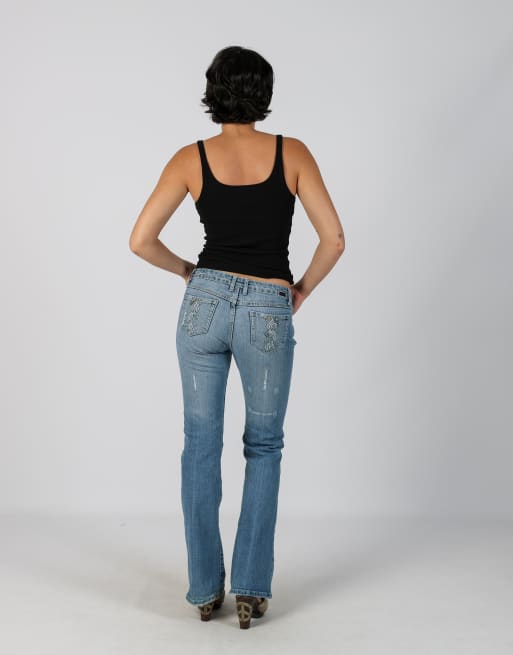 Vintage Unbranded XS bootcut jeans in light blue, 3 of 4