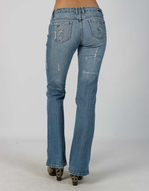 Vintage Unbranded XS bootcut jeans in light blue, 4 of 4