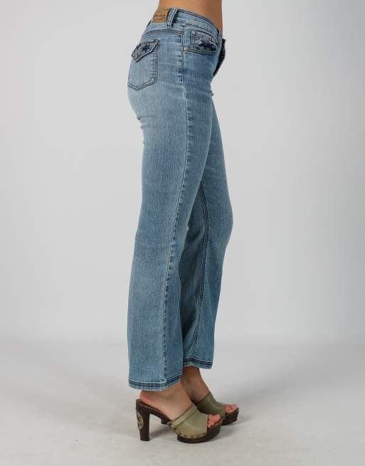 Vintage Unbranded XS bootcut jeans in light blue, 2 of 4