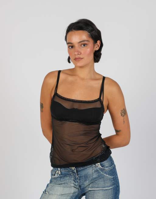 Vintage Unbranded XS cami in black, 3 of 4