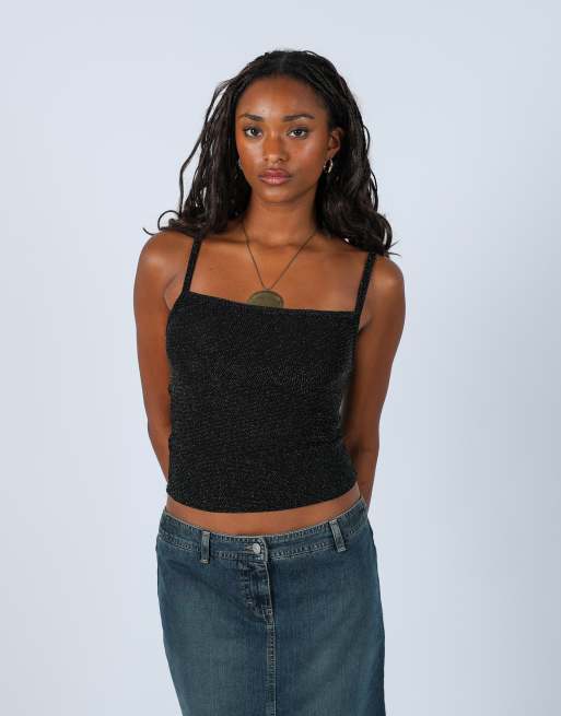 Vintage Unbranded XS cami in black, 3 of 4
