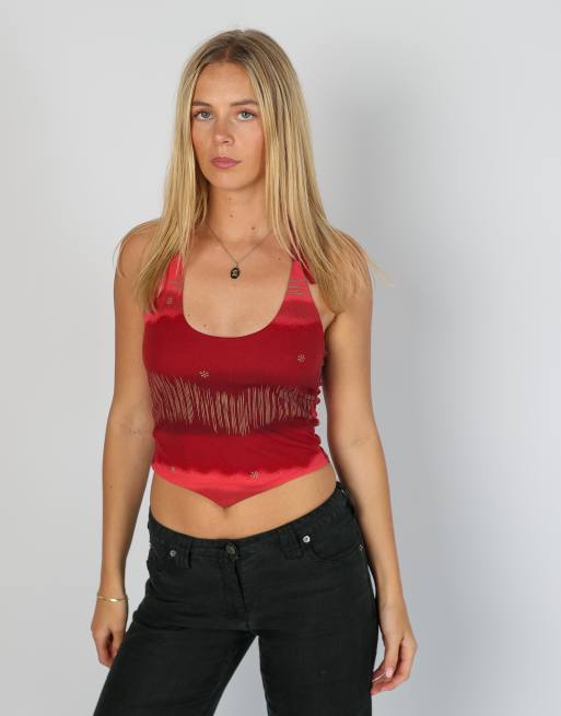 Vintage Unbranded XS cami in burgundy red