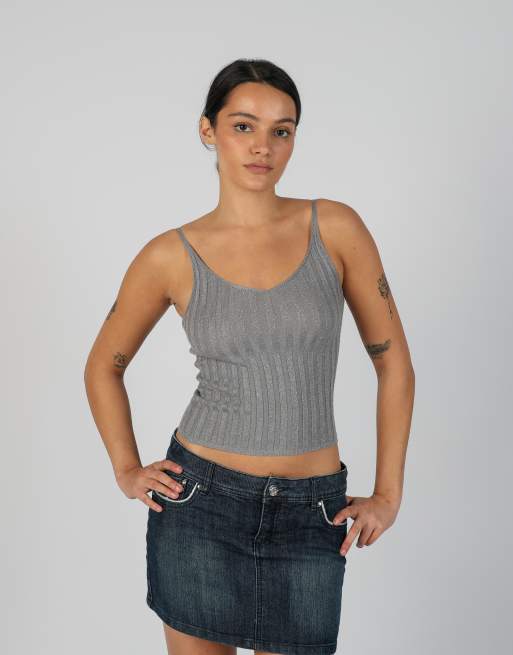 Vintage Unbranded XS cami in grey