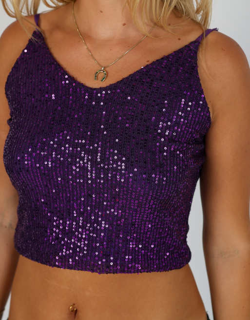 Vintage Unbranded XS cami in purple, 4 of 4