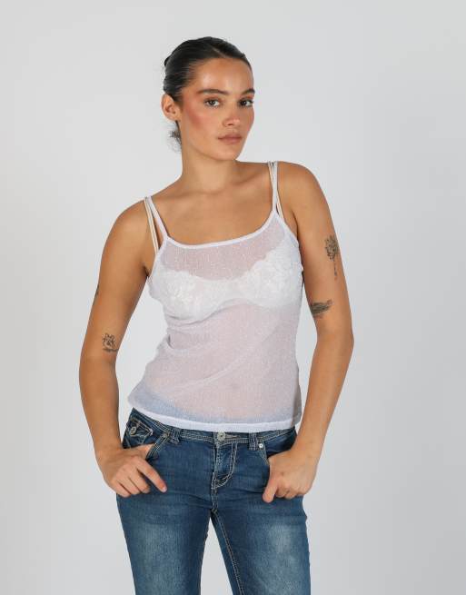 Vintage Unbranded XS cami in white, 1 of 4
