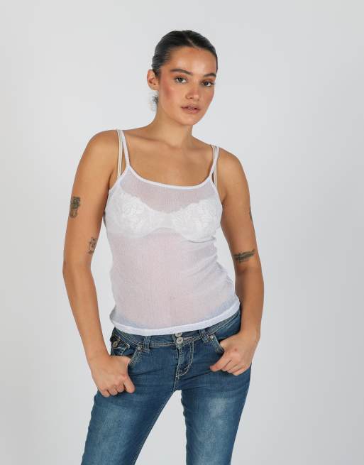 Vintage Unbranded XS cami in white, 3 of 4