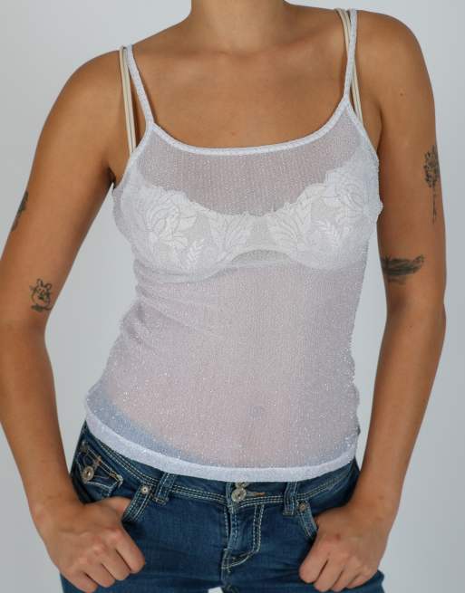 Vintage Unbranded XS cami in white, 4 of 4