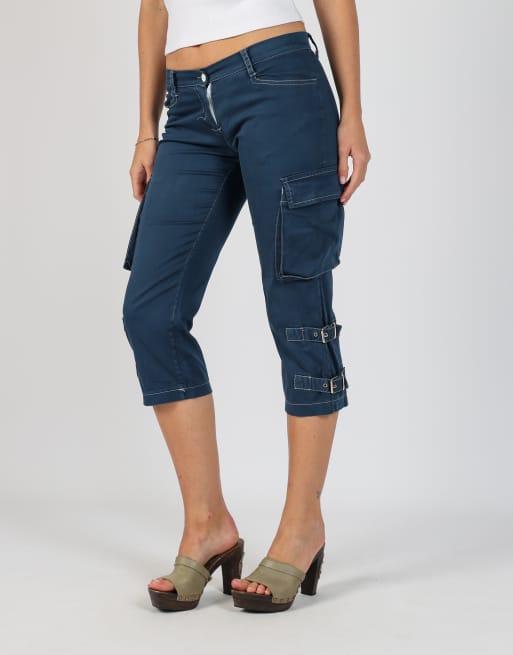 Vintage Unbranded XS cargo pants in navy blue, 4 of 4