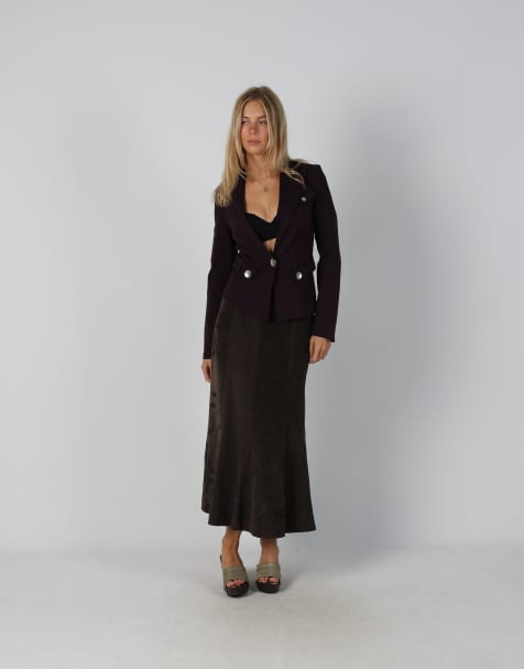 Vintage Unbranded XS cord skirt in brown - view 1