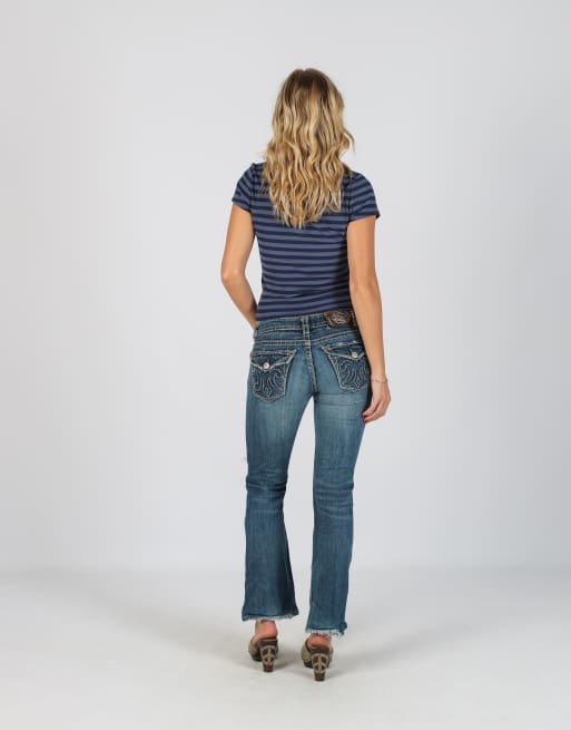 Vintage Unbranded XS flare jeans in blue, 3 of 4