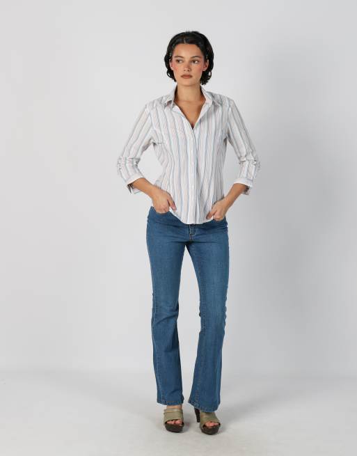 Vintage Unbranded XS flare jeans in blue, 1 of 4