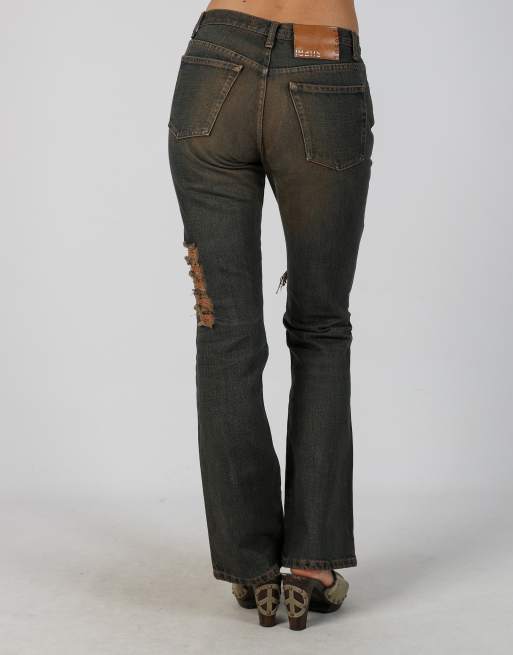 Vintage Unbranded XS flare jeans in blue, 4 of 4