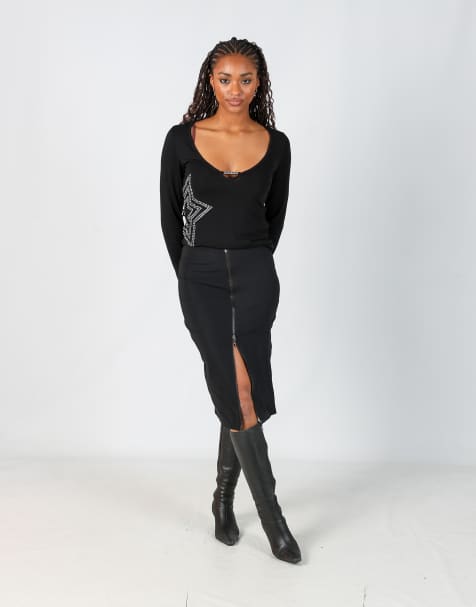 Vintage Unbranded XS formal skirt in black - view 1