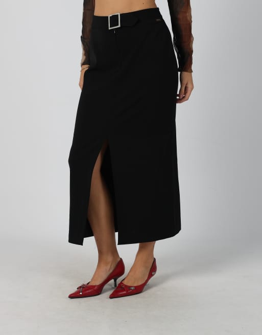 Vintage Unbranded XS formal skirt in black, 2 of 4