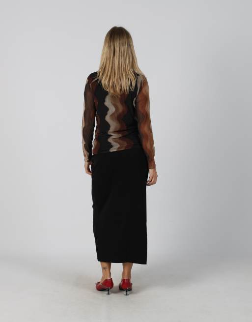 Vintage Unbranded XS formal skirt in black, 3 of 4